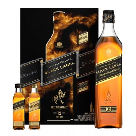 Whisky Johnnie Walker Black Label 0,7L / 40% + 2 miniaturki