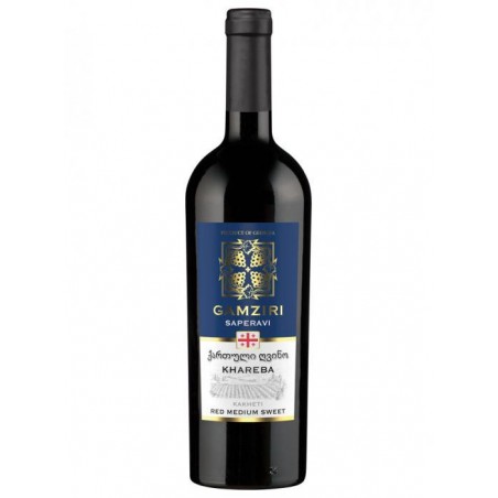 Wino Gamziri Saperavi czerwone półsłodkie 750ml