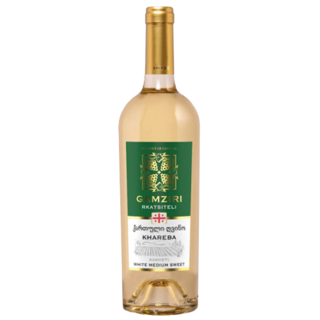 Wino Gamziri Rkatsiteli Białe półsłodkie 750ml