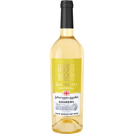 Wino Gamziri Rkatsiteli białe półwytrawne 750 ml