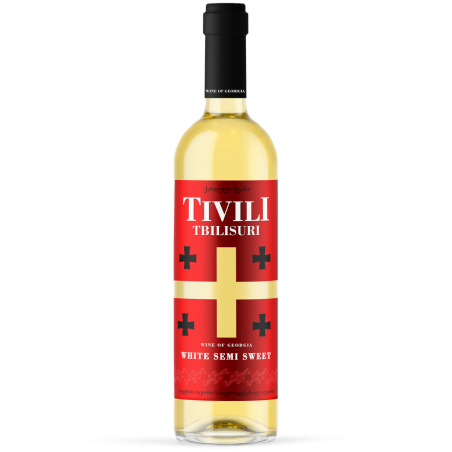 Wino Tbilisuri Tivili Białe Semi Sweet 0,75 l