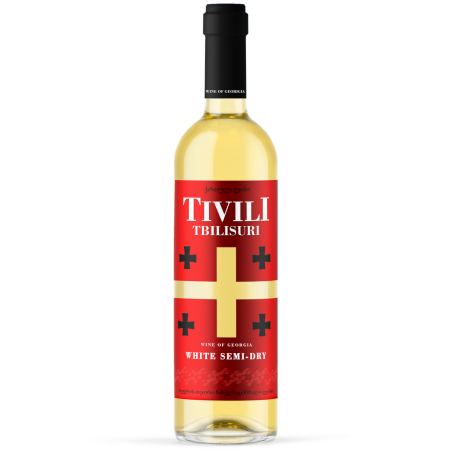 Wino Tbilisuri Tivili Białe Semi Dry 0,75 l