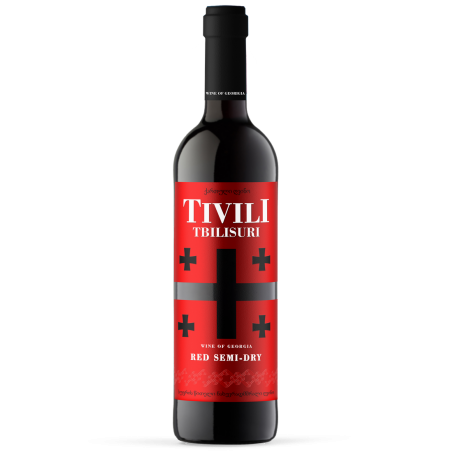 Wino Tbilisuri Tivili Red Semi Dry 0,75 l