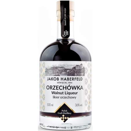 Jakob Haberfeld Orzechówka 36% 0,5 l | Likier z orzechów włoskich | 2K Galeria Alkoholi