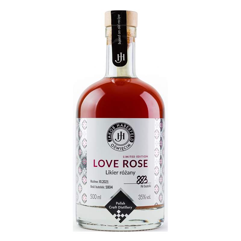 Jakob Haberfeld Love Rose Likier Różany 0,5 L 35 %