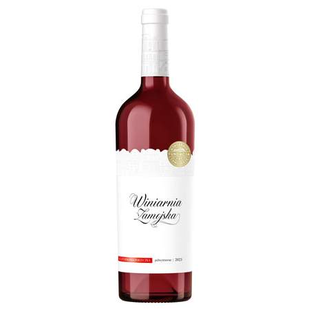 Wino Winiarnia Zamojska Czerwona Porzeczka Półwytrawne 0,75 l – polskie wino owocowe