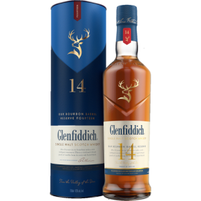 Whisky Glenfiddich 14 YO Bourbon Barrel Reserve 0,7 l 43% – single malt finiszowana w beczkach po bourbonie