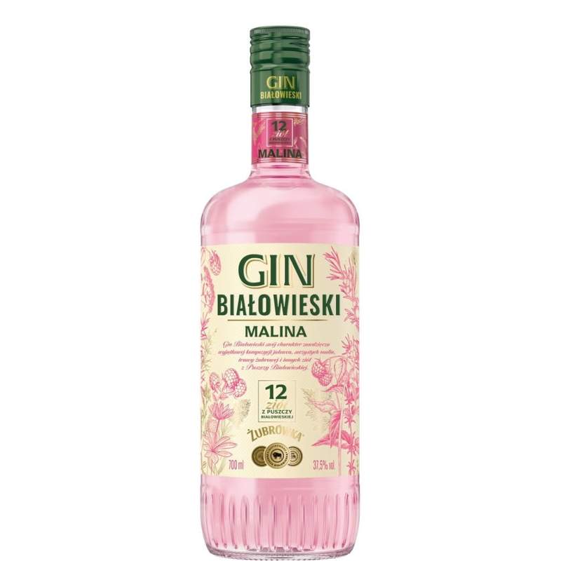 Gin Białowieski Malina Żubrówka 0,7L 37,5%