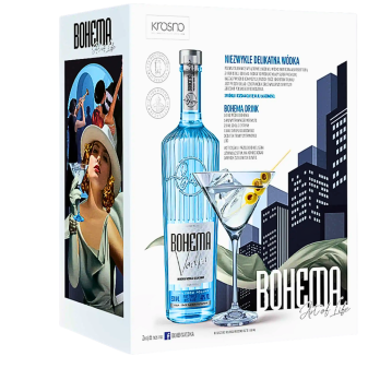 Wódka Bohema + kielich – elegancki zestaw prezentowy wódki premium
