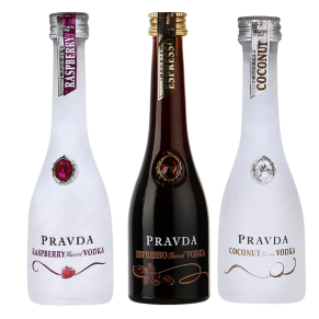 Wódka Pravda 3 x 0,2L (Raspberry,Espresso, Coconut) 37,5%