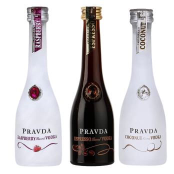 Wódka Pravda 3 x 0,2L (Raspberry,Espresso, Coconut) 37,5%