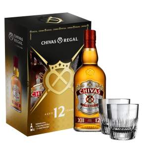 Chivas Regal 12YO 40% 0,7 l + szklanka – elegancki zestaw whisky blended