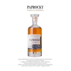 Paprocky Single Barrel 40% 0,7 l + 2 szklanki – polska whisky w eleganckim zestawie prezentowym