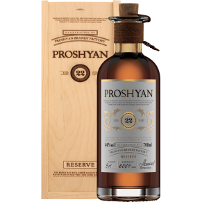 Brandy Proshayn 22 YO Reserve 40% 0,7L – ekskluzywna brandy premium w drewnianej skrzynce
