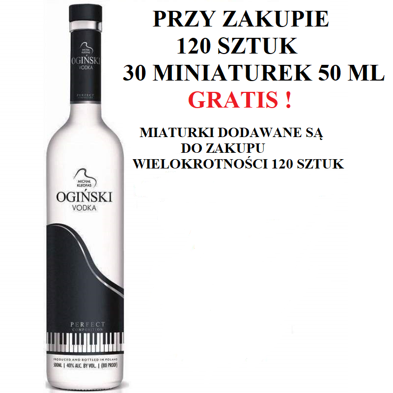 Ogiński 0,5l 40%+ miniaturki Ogiński 0,5l 40%+ miniaturki