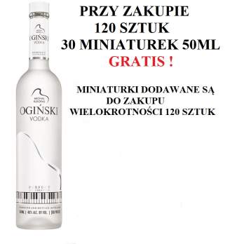 Ogiński biały 0,5l 40% + miniaturki
