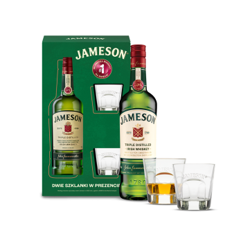 Jameson 0,7L + Szklanki – Zestaw Prezentowy | Irish Whiskey