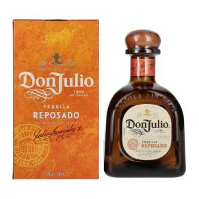 Tequila Don Julio Reposado 100% Agave 38% 0,7l dojrzewająca w dębowych beczkach. Gładki smak, nuty wanilii i karmelu. Kup online