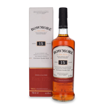 Whisky Bowmore 15-letnia 0,7 l 43% – szkocka whisky single malt Islay