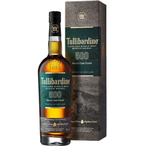 Whisky Tullibardine 500 Sherry Cask 0,7 l 43% w kartonie – szkocka single malt finiszowana w beczkach po sherry