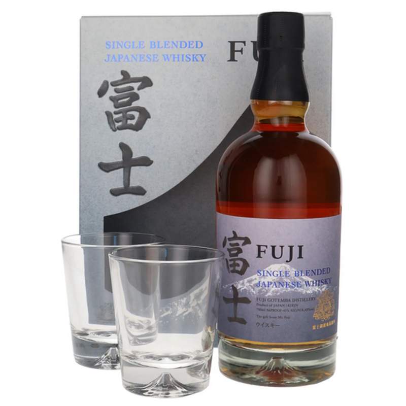Whisky Fuji Single Blend Japanese + 2 szklanki 43% 0,7l Whisky Fuji Single Blend Japanese + 2 szklanki 43% 0,7l