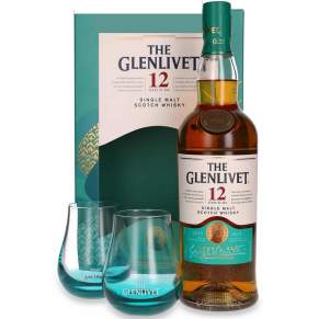 Whisky The Glenlivet 12 YO + 2 szklanki 0,7 l 40% | 2K Galeria Alkoholi