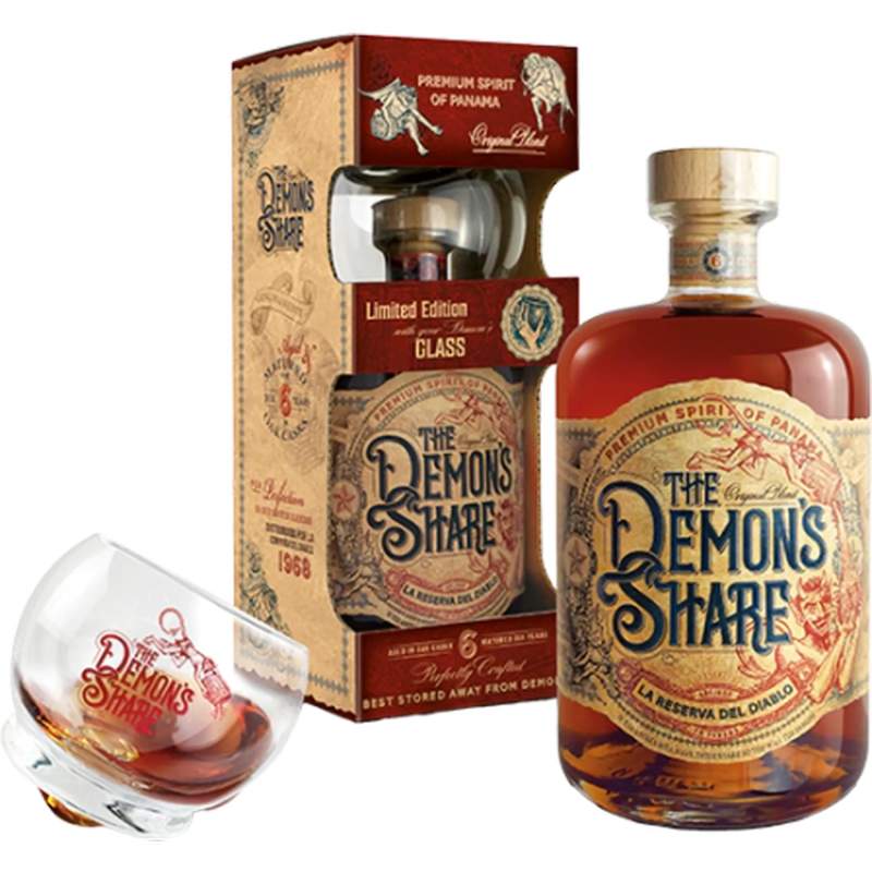Rum The Demon's Share 6YO Spiced + Szklanka 0,7l 40% Limited Edition