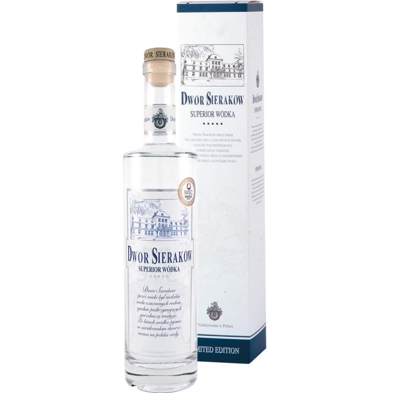 Wódka Dwór Sieraków Superior 0,5l 40% + kartonik Wódka Dwór Sieraków Superior 0,5l 40% + kartonik