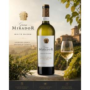 Gran Mirador White Blend 0,75l – Hiszpańskie wino białe półwytrawne