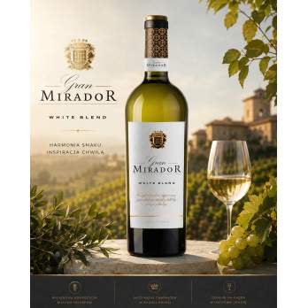 Wino Gran Mirador White Blend Białe półwytrawne 0,75l 12%