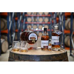 Paprocky Single Barrel 40% 0,7 l + 2 szklanki – polska whisky w eleganckim zestawie prezentowym