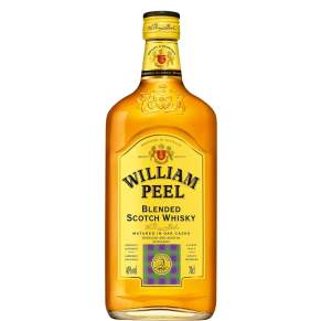 William Peel 0,7 l 40% – popularna szkocka whisky blended o harmonijnym smaku, nutach wanilii, słodu i dębu. Idealna do drinków
