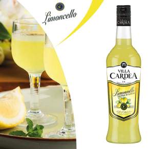 Villa Cardea Limoncello 0,7 l 25% – klasyczny włoski likier cytrynowy o intensywnym aromacie świeżych cytryn i orzeźwiającym sma