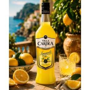 Villa Cardea Limoncello 0,7 l 25% – klasyczny włoski likier cytrynowy o intensywnym aromacie świeżych cytryn i orzeźwiającym sma