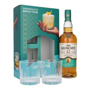 Whisky The Glenlivet 12 YO + 2 szklanki 0,7 l 40% | 2K Galeria Alkoholi