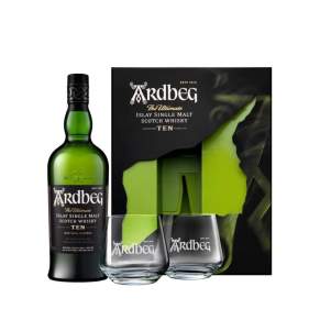 Ardbeg TEN 10YO + 2 Szklanki 46% 0,7l – Islay Single Malt Whisky