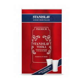 Wódka Stanislav Premium + 2 Kieliszki 40% 0,7l – Zestaw Prezentowy