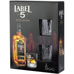 Whisky Label-5 + szklnki...