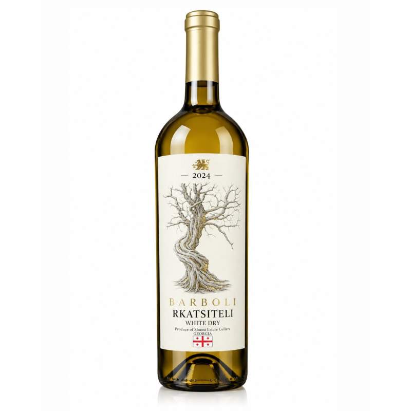 Wino Barboli Rkatsiteli białe wytrawne 0,75l 12%