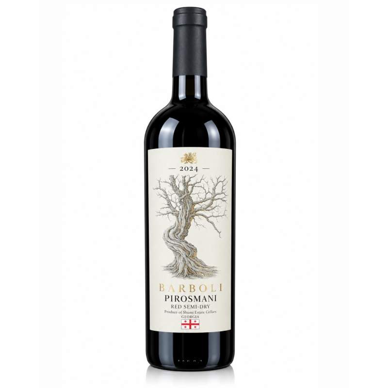 Wino Barboli Pirosmani czerwone półwytrawne 0,75l 12% Wino Barboli Pirosmani czerwone półwytrawne 0,75l 12%