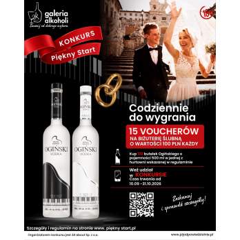 Ogiński biały 0,5l 40% + miniaturki
