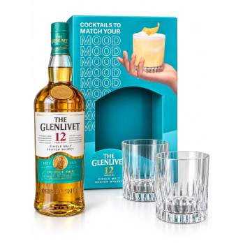 Whisky The Glenlivet 12 YO + 2 szklanki 0,7 l 40%