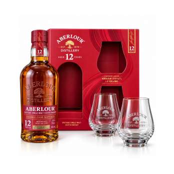 Whisky Aberlour 12 YO 0,7 l 40% + 2 szklanki | Single Malt | 2K Galeria Alkoholi