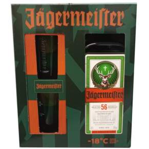 Jägermeister 35% 0,7l + 2 Kieliszki – Zestaw Prezentowy