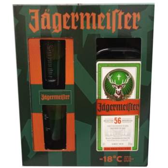 Jägermeister 35% 0,7l + 2 Kieliszki – Zestaw Prezentowy