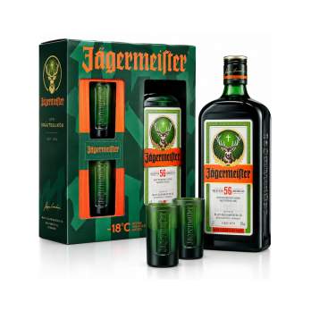 Jägermeister 35% 0,7l + 2 Kieliszki – Zestaw Prezentowy