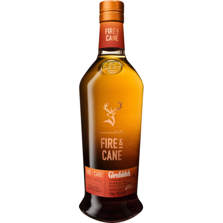 Whisky Glenfiddich Fire & Cane 0,7 l 43% – szkocka single malt torfowa finiszowana w beczkach po rumie