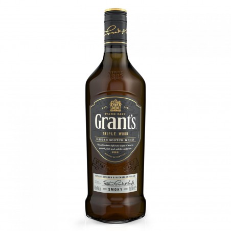 Whisky Grant’s Triple Wood Smoky 0,7 l 40% – szkocka whisky blended z nutą torfu